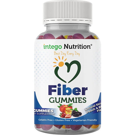 Intego Nutrition Dietary Fiber Supplement Gummies for Gut Health Support, 60 Count