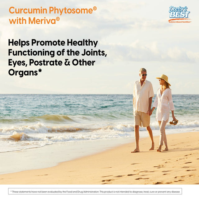 Doctor'S Best Curcumin Phytosome with Meriva, Non-Gmo, Vegan, Gluten Free, Soy Free, Joint Support, 500 Mg 180 Veggie Caps