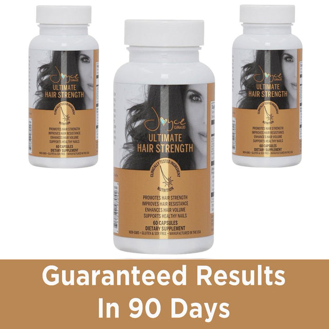 Joyce Giraud Ultimate Hair Strength Supplements - Clinically Tested with Cynatine, Suitable for Men & Women - 30-Day Supply, 60 Capsules