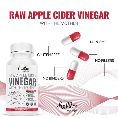 Complete Apple Cider Vinegar Capsules for Weight Management, Cleanse & Detox, Digestive Support, Healthy Blood Sugar Levels, and Immune System Support - ACV Capsules for Men and Women (60 Capsules)