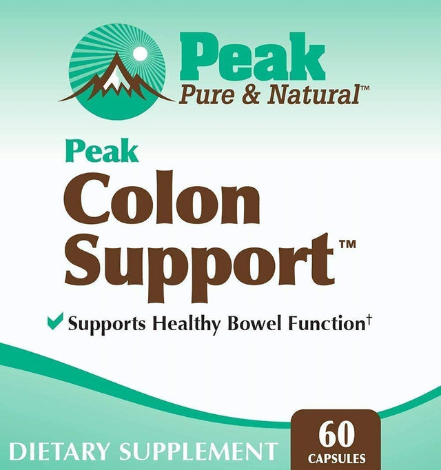 Peak Pure & Natural Colon Support - Colon Cleanse and Detox Supplement for Digestive Health - Gut Health Support with Inulin and Senna Leaf Extracts - with Fiber, Prebiotics, and Probiotics - 3 Pack