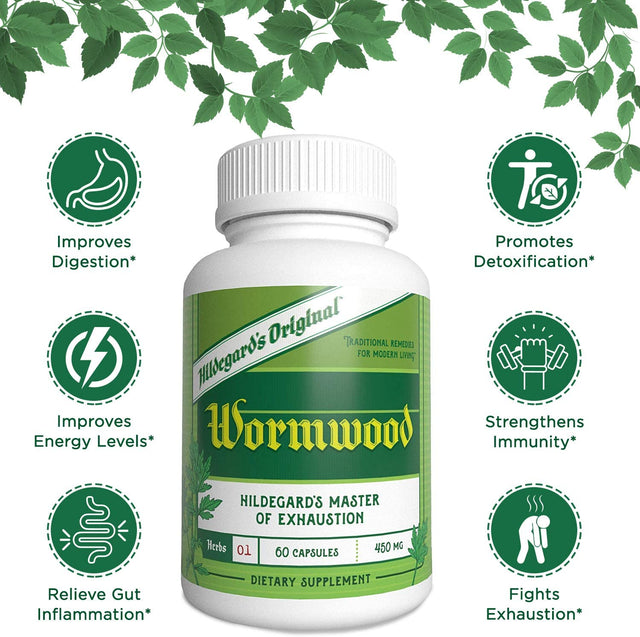 Hildegard'S Original Wormwood/Artemisinin: Ancient Body Intestinal Cleanse and Gut Cleanse Supplement to Improve Immune Strength, Energy, and Alertness