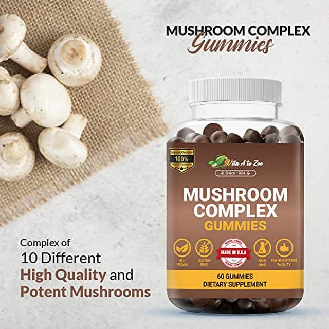 Vita a to Zee Mushroom Complex 60 Gummies