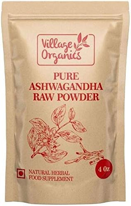 Ashwagandha Powder – Pure Raw Herbal Supplement Made from Ashwagandha Root for Men & Women – Uplifts Energy, Metabolism, & Reduce Stress – Pack of 2 (4 Oz Each)