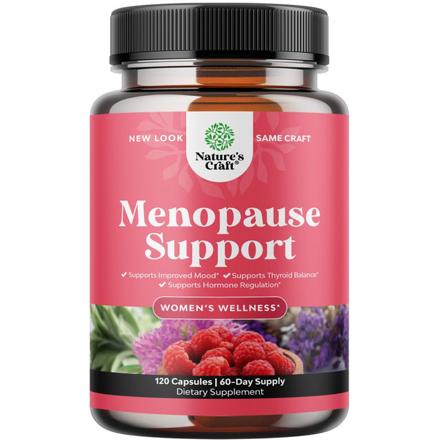 Complete Herbal Menopause Supplement for Women - Multibenefit Menopause Relief Hormone Balance for Women for Night Sweats Mood and More with Dong Quai Vitex Chaste Berry and Black Cohosh