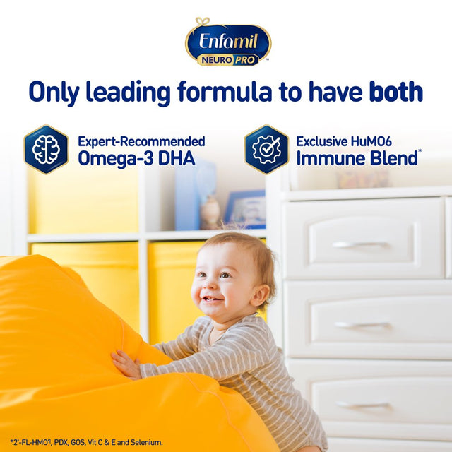 Enfamil Neuropro Baby Formula, Milk-Based Infant Nutrition, MFGM* 5-Year Benefit, Expert-Recommended Brain-Building Omega-3 DHA, Exclusive Humo6 Immune Blend, Non-Gmo, 32 ​Fl Oz