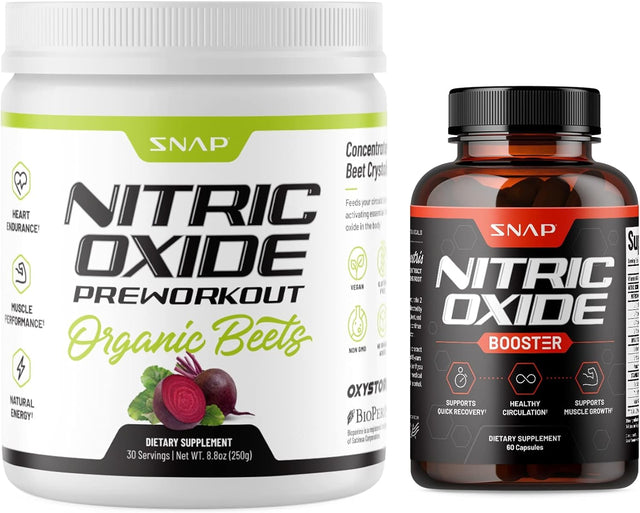 Snap Supplements Pre-Workout Beets + Nitric Oxide Booster (2 Products)