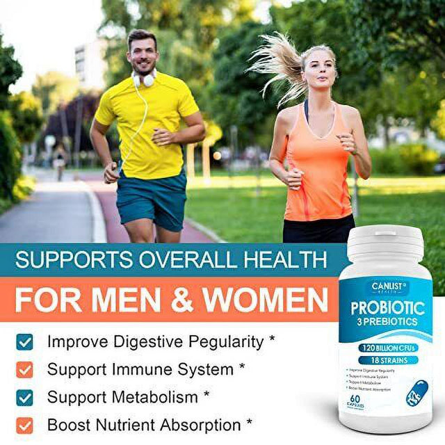 Probiotics CFU Potency Gut Health Women Men 60 Capsules