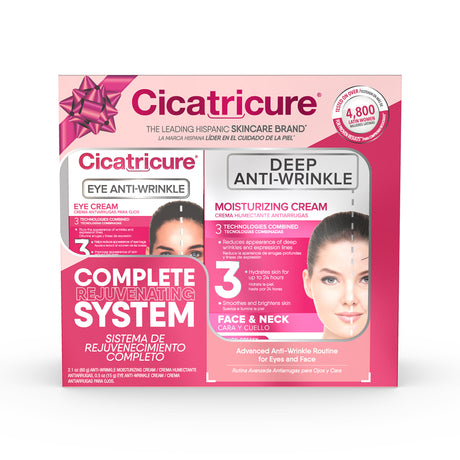 Cicatricure Complete Rejuvenating Skin Care System Gift Set with (1) Eye Anti-Wrinkle Cream & (1) Deep Anti-Wrinkle Moisturizing Cream, Value Pack of 2