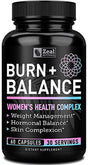 Weight Loss Pills for Women + Daily Balance Vitamins (Iron, Vitamin D, Setria®, Folate,+) Premium Diet Pills for Women + Womens Multivitamin with Iron, D & B Vitamins & Hormone Balance for Women