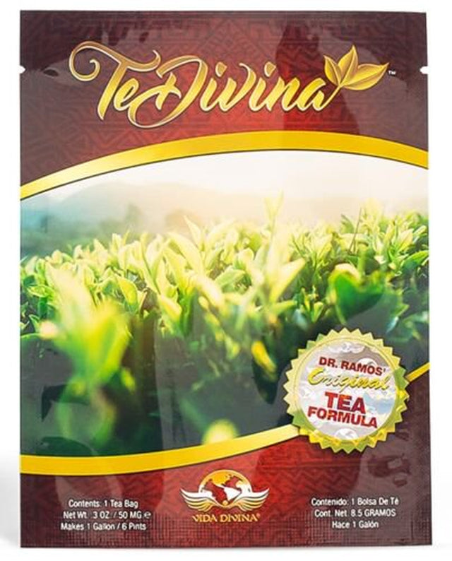 Tedivina Detox Tea All Organic Healthy Cleansing Formula, Caffeine Free All Natural Colon Cleanse Digestive Tea and Body Detox, 12 Blended Herbs - Original Flavor by Vida Divina | 0.3Oz (Pack of 6)