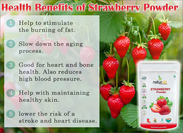 Fruit Pack of 2 Litchi Powder, Strawberry Powder (100 GM Each) Combo Pack - 200 GM by B Naturall