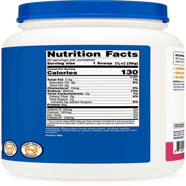 Nutricost Whey Protein Isolate Powder (Strawberry Acai, 2 Pounds)