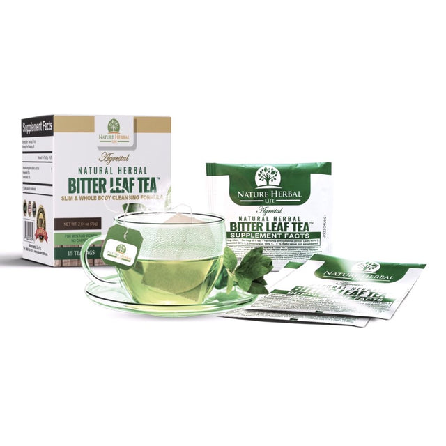 Natural Herbal Bitter Leaf Tea - Immune Boost, Antioxidant & Blood Sugar Support Supplement.