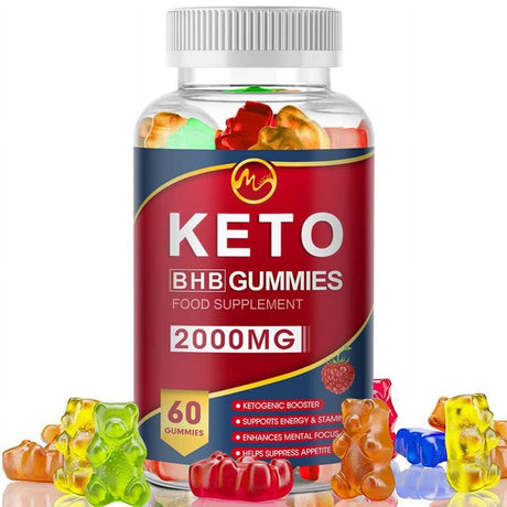 Keto ACV BHB Gummies for Fat Burn Weight Loss Detox Keto Diet Pills 60 Count