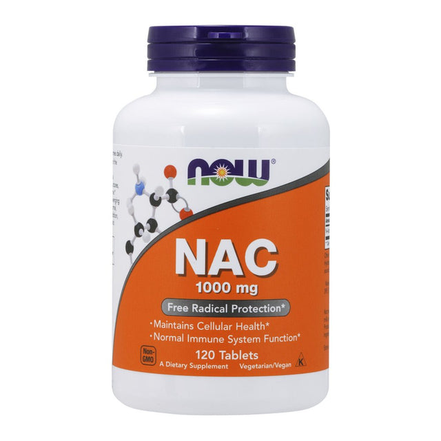 NOW NAC N Acetyl Cysteine 1000 Mg Free Radical Protection 120 Tablets, Dietary Supplements