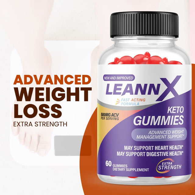 (1 Pack) Leann X Keto ACV Gummies - Supplement for Weight Loss - Energy & Focus Boosting Dietary Supplements for Weight Management & Metabolism - Fat Burn - 60 Gummies