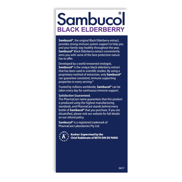 Sambucol Black Elderberry Original Immune Support Syrup - 7.8Z