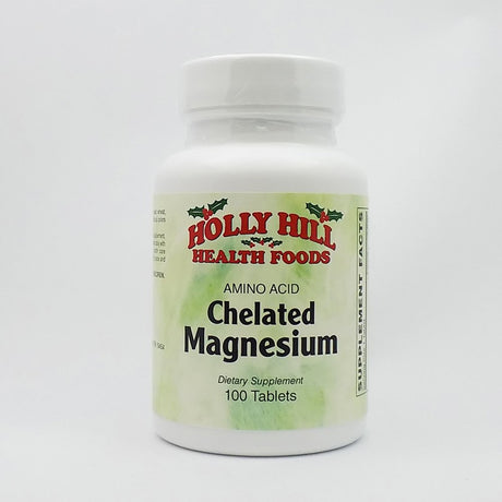 Holly Hill Health Foods, Chelated Magnesium, 100 Tablets