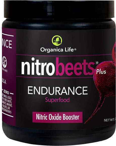 Nitrobeets Endurance Nitric Oxide Superfood Formulated to Boost Performance & Heart Health - 8.06 Oz Beetroot Powder with Black Cherry Flavor.