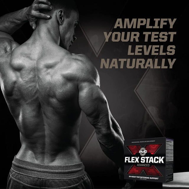 PMD Sports Flex Stack Advanced 24-Hour Testosterone Stack for Lean Muscle Growth, Strength, Recovery, Libido and Restful Sleep - N-Test 600 Advanced / 90 Liquid T-Gels, Z-Test 90 Capsules …