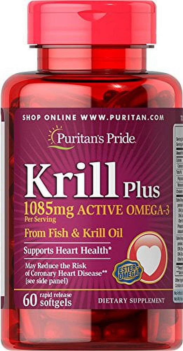 Puritan'S Pride Krill Oil plus High Omega-3 Concentrate 1085 Mg