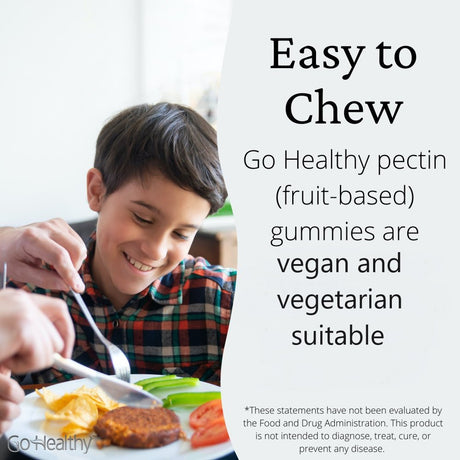 Go Healthy Natural Vitamin C Gummies for Kids, Toddlers - Vegan 60 Servings