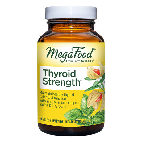 Megafood, Thyroid Strength, Supports Thyroid Health, Mineral and Herbal Supplement with Herbs, 60 Tablets (30 Servings)