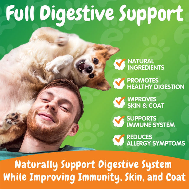 Inner Paw Probiotic Chews for Dogs - Digestive Enzymes - Diarrhea - Bad Breath - Gut & Immune Health - Probiotic and Prebiotic Supplement - 120 Soft Chews