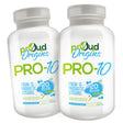 Proud Origins Pro-10, Probiotic 20 Billion 120 Capsules Supports Digestive Health 2 Pack