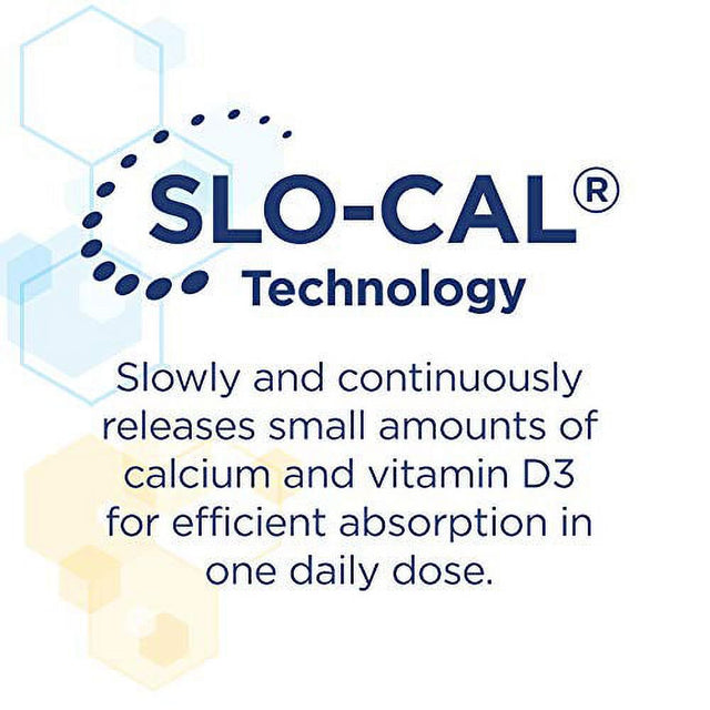 Citracal Slow Release 1200, 1200 Mg Calcium Citrate and Calcium Carbonate Blend with 1000 IU Vitamin D3, Bone Health Supplement for Adults, Once Daily Caplets, 185 Count