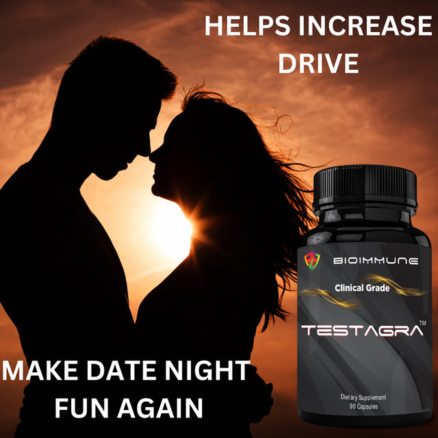 Bioimmune TESTAGRA Testosterone Booster for Men. 10X Conentrated - Increase Lean Muscle Energy Drive Strength. Saw Palmetto, Tribulus, Tongkat Ali, Horny Goat Weed, Zinc