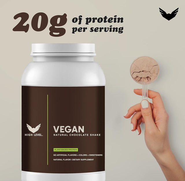 Vegan Protein Powder - Chocolate Shake, 20G Protein, 2 Lb, Plant Protein Blend from Pea, Brown Rice & Quinoa, No Artificial Additives, Enriched with MCT Oil and Antioxidants, Natural