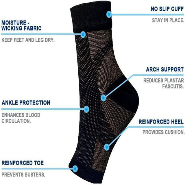 3Pairs Neuropathy Compression Socks Plantar Fasciitis