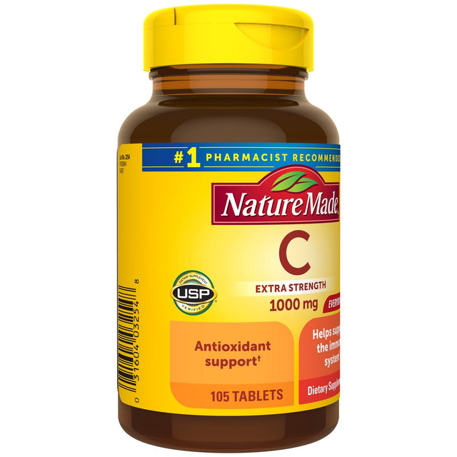 Nature Made Extra Strength Vitamin C 1000 Mg Tablets, Dietary Supplement, 105 Count