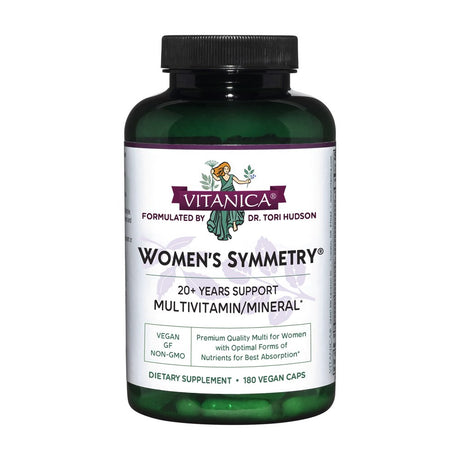 Vitanica Women'S Symmetry, High Potency Daily Multivitamin, Vegan, 180 Capsules