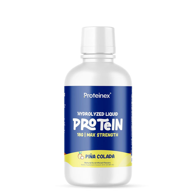 Medical Grade Liquid Hydrolyzed Protein Max Strength - Supports Wound Healing and Doctor Recommended- No Carbs, Zero Sugars & Ready to Drink Liquid Protein (Natural Pina Colada, 30 Fl Oz)