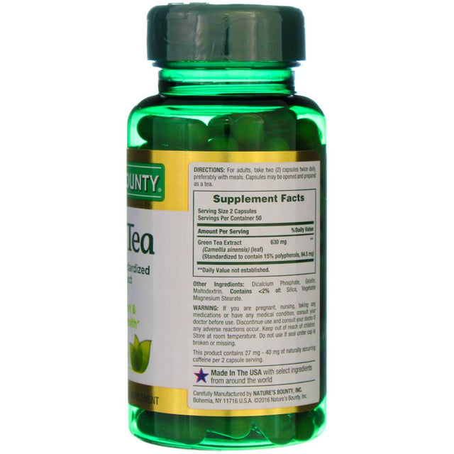 Nature'S Bounty Green Tea Extract Capsules, 315 Mg, 100 Ct