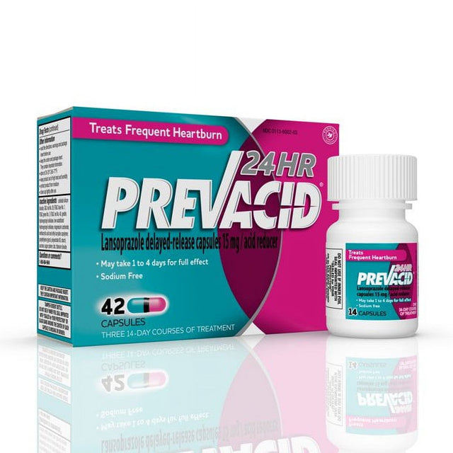 PREVACID 24HR Lansoprazole Delayed-Release Capsules, 15 Mg, 42 Count