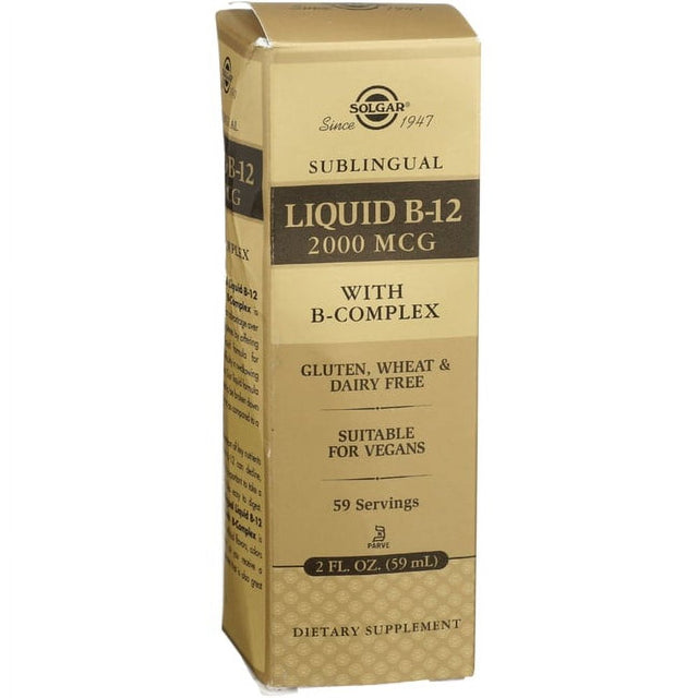 Solgar Sublingual Liquid B-12 with B-Complex 2 Fl Oz Liq