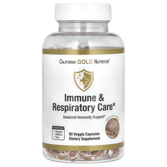 California Gold Nutrition Immune & Respiratory Care, 90 Veggie Capsules