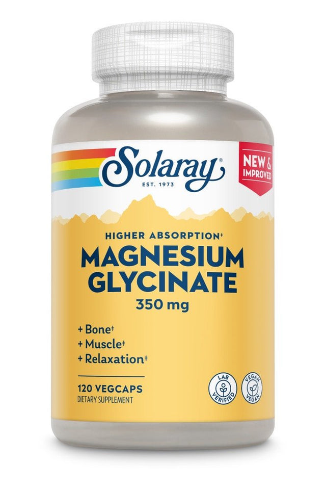 Solaray Magnesium Glycinate -- 350 Mg - 120 Vegcaps