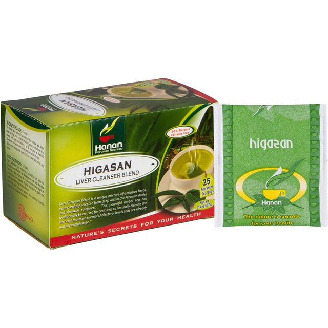 Higasan Liver Cleanse Blend Natural Herbal Tea I Natural Liver Cleanser | 25 Tea Bags | Naturally Aids in Cleansing the Liver and Maintaining Healthy Cholesterol Levels