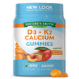 Vitamin K2 + D3 + Calcium Gummies | 50 Count | Vegetarian, Non-Gmo & Gluten Free Supplement | Natural Peach Mango Flavor | by Nature'S Truth