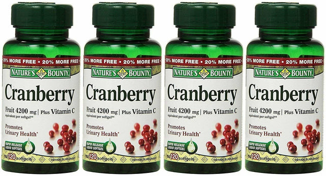 Nature'S Bounty 4200Mg W/ Vitamin C Treat Urinary Health, Cranberry, 120Ct, 4-Pack