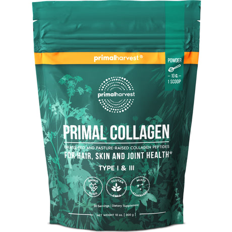 Collagen Powder Supplement by Primal Harvest - 30 Servings