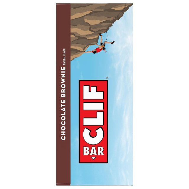 CLIF BAR - Chocolate Brownie Flavor - Made with Organic Oats - 10G Protein - Non-Gmo - Plant Based - Energy Bars - 2.4 Oz. (12 Pack)