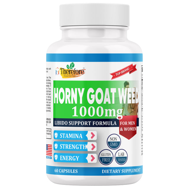 Male Mood Booster, Energy Support, Horny Goat Weed, Maca Root for Men - 60 Pills for Women