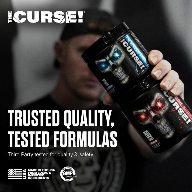 JNX SPORTS the Curse! Pre Workout Powder - Peach Rings 50 Servings | Preworkout: Boost Strength, Energy + Focus for Men & Women | Caffeine, Beta-Alanine, Creatine & L-Citrulline