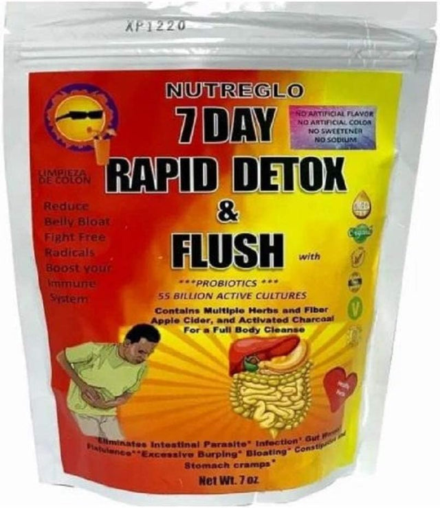 Nutreglo 7 Day Rapid Fiber Full Body Detox & Cleanse | All Natural, Healthy, Whole Body Multi-Fiber Formula for Men & Women | | Made in the USA